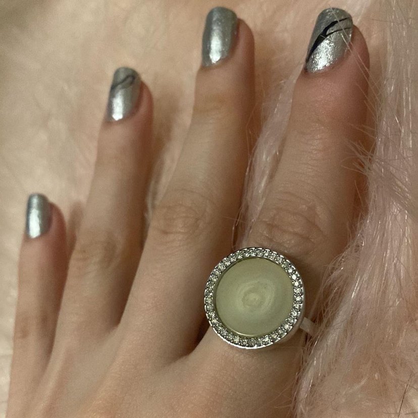 Swarovski Altın Renkli Sekanslı Kadın Yüzük - Görsel 5