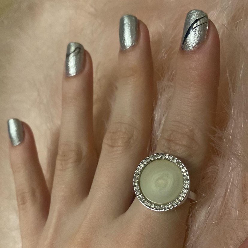 Swarovski Altın Renkli Sekanslı Kadın Yüzük - Görsel 4