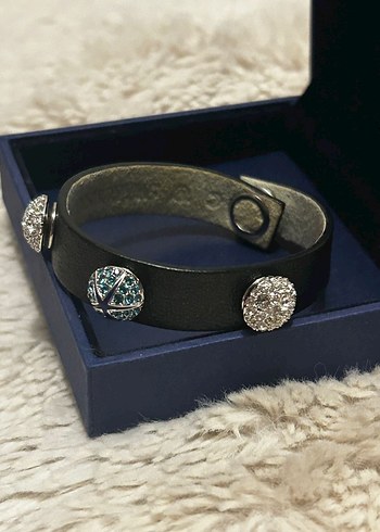 Swarovski tasli deri bileklik - Görsel 2