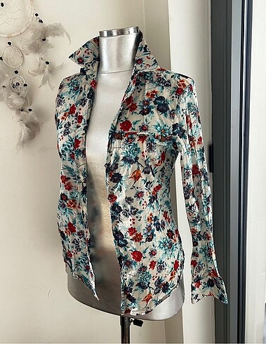Massimo dutti cicekli gomlek