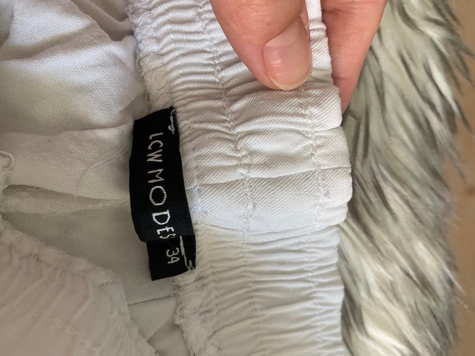 Beyaz Rahat Kesim Kadın Pantolon - Görsel 3