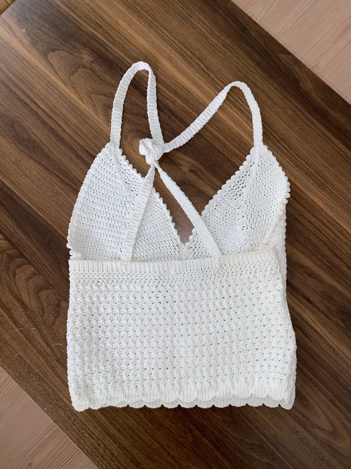 Beyaz Bohem Örgü Bralet - Görsel 3