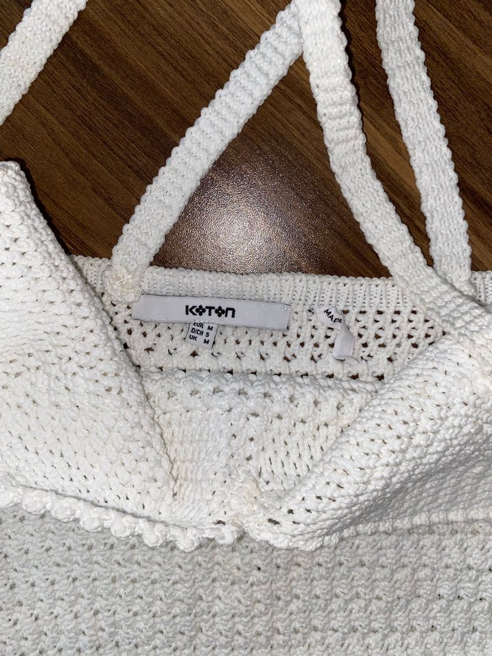 Beyaz Bohem Örgü Bralet - Görsel 2