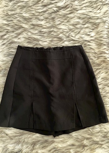 Siyah Mini Pilili Kadın Etek - Görsel 2