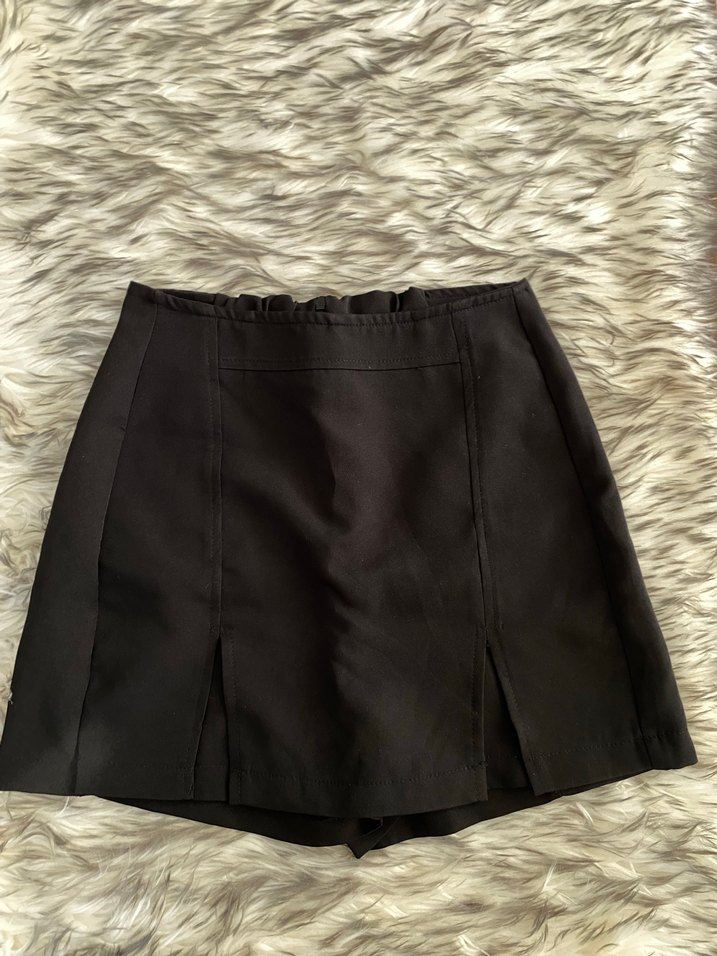 Siyah Mini Pilili Kadın Etek - Görsel 2