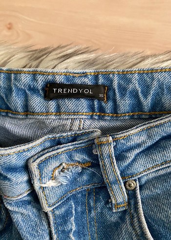 Kadın Mavi flare Kot Pantolon - Görsel 3