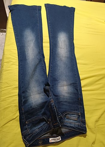 Kadın Mavi Denim Dar Kesim Kot Pantolon