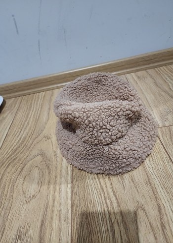 Bej Peluş Detaylı Bucket Şapka - Görsel 5