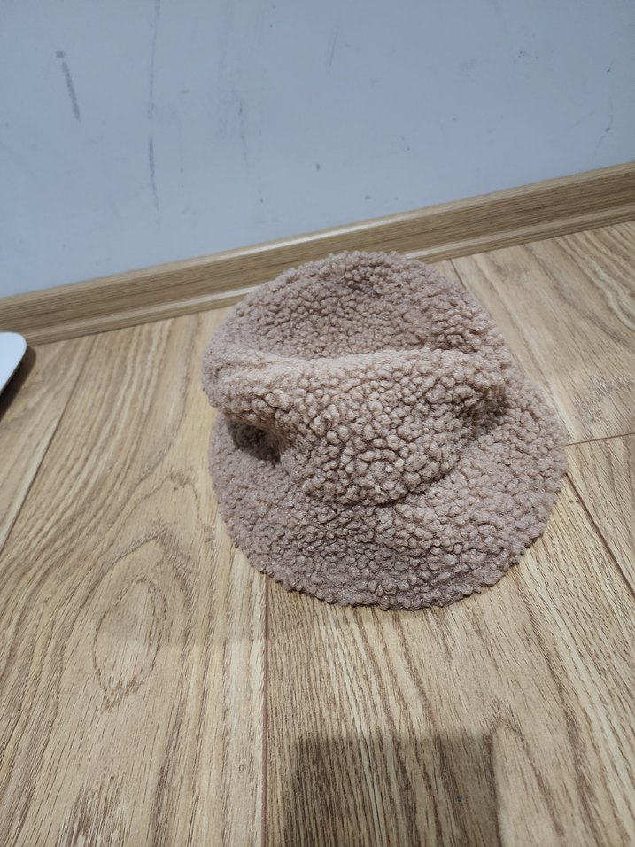 Bej Peluş Detaylı Bucket Şapka - Görsel 5