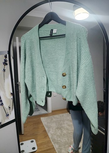 Pastel Renkli Örgü Kadın Hırka - Görsel 4