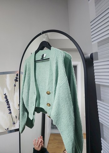 Pastel Renkli Örgü Kadın Hırka - Görsel 2