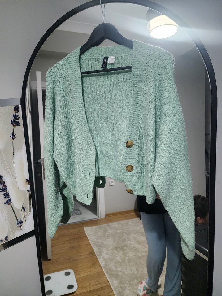 Pastel Renkli Örgü Kadın Hırka - Görsel 4