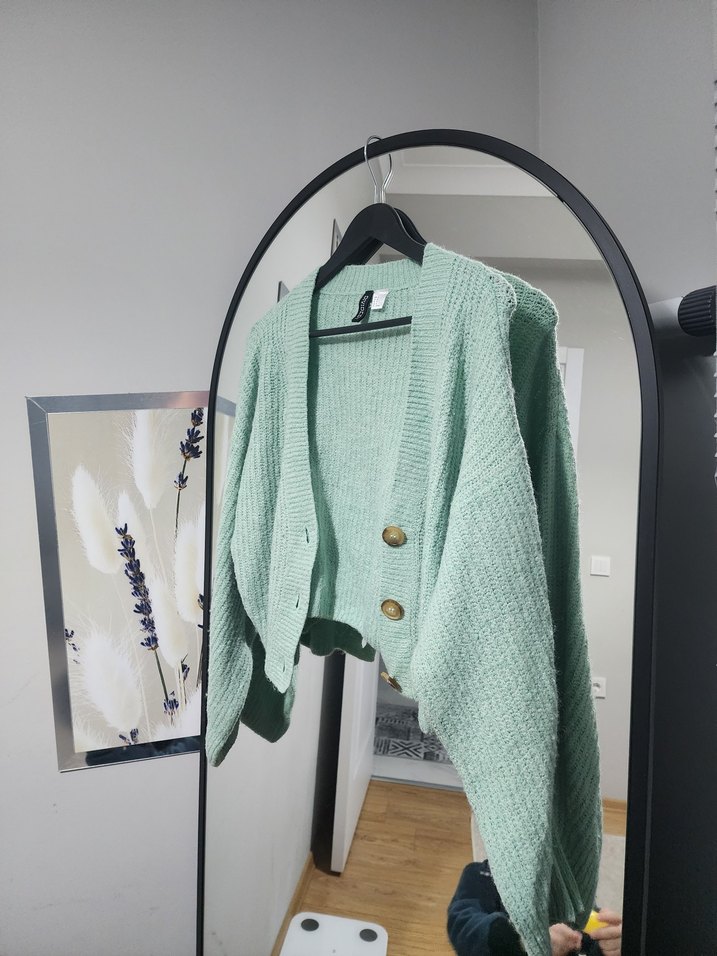 Pastel Renkli Örgü Kadın Hırka - Görsel 3