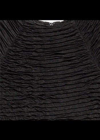 Uzun Kollu Siyah abiye Elbise - Görsel 3