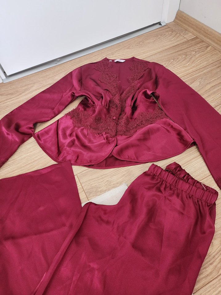 Pierre Cardin saten pijama takımı - Görsel 3