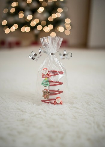 Kırmızı Nakışlı Fiyonk Toka Seti - Görsel 18