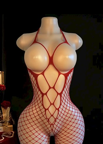Diğer Kırmızı Ekose Desenli Gotik Büstiyer