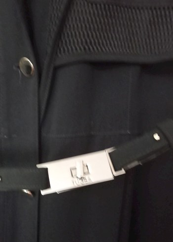 Siyah Kemerli Uzun Kadın ferace - Görsel 5