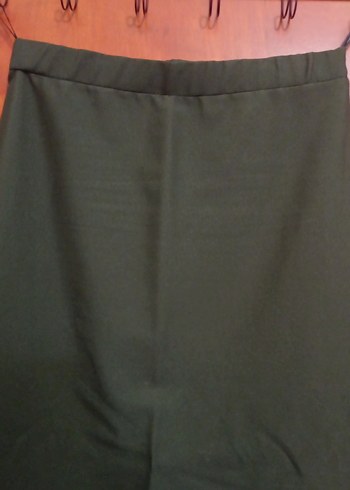 Kadın koyu yeşil Uzun Kalem Etek - Görsel 2