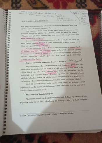 Atatürk Üniversitesi 3. sınıf  İslam Hukuku 1 ve felsefe tarihi - Görsel 4