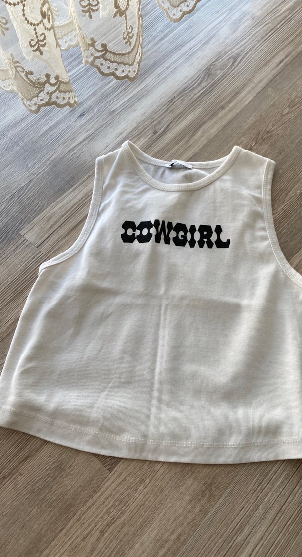 Baskılı Beyaz Kadın Askısız Pamuklu Atlet - Görsel 2