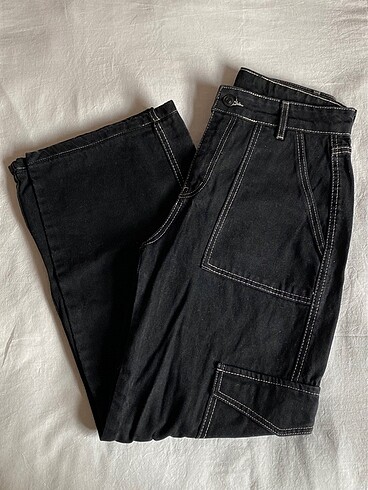 m Beden Siyah Kargo Jean