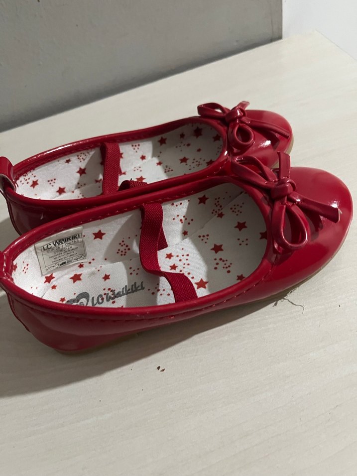 Kız Çocuk Kırmızı Fiyonklu Babet - Görsel 4