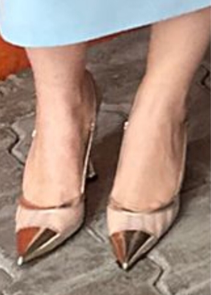 Gold şeffaf transparan topuklu ayakkabı - Görsel 2