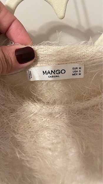 m Beden ten rengi Renk Mango peluş kazak