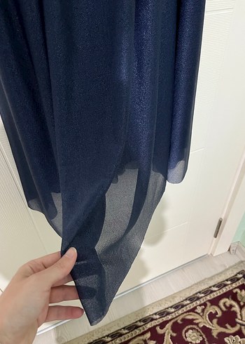 Abiye Lacivert Uzun Abiye Elbise