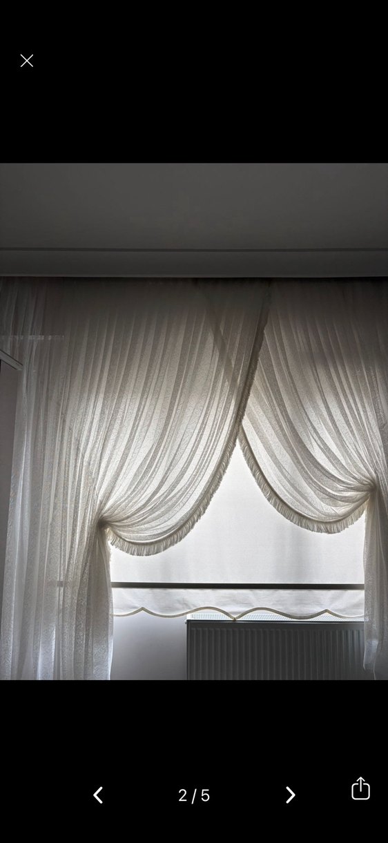 Taç kruvaze tül perde - Görsel 2