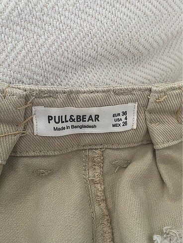 36 Beden ten rengi Renk pull and bear kargo pantolon