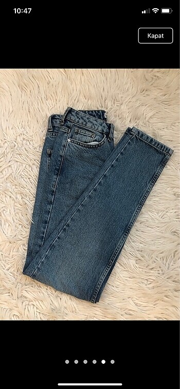 32 Beden lacivert Renk Zara mom jean