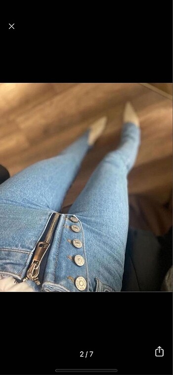 Zara Düğmeli jean