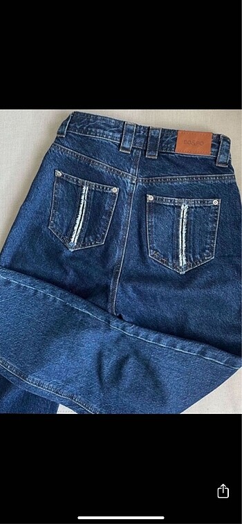 40 Beden mavi Renk Tokalı jean