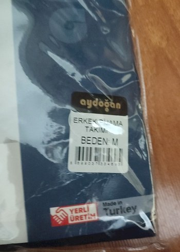 Erkek lacivert likralı Uzun Kollu Aydoğan markaPijama Takımı - Görsel 3