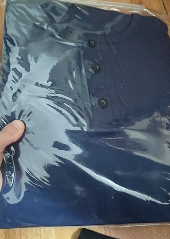 Erkek lacivert likralı Uzun Kollu Aydoğan markaPijama Takımı - Görsel 2