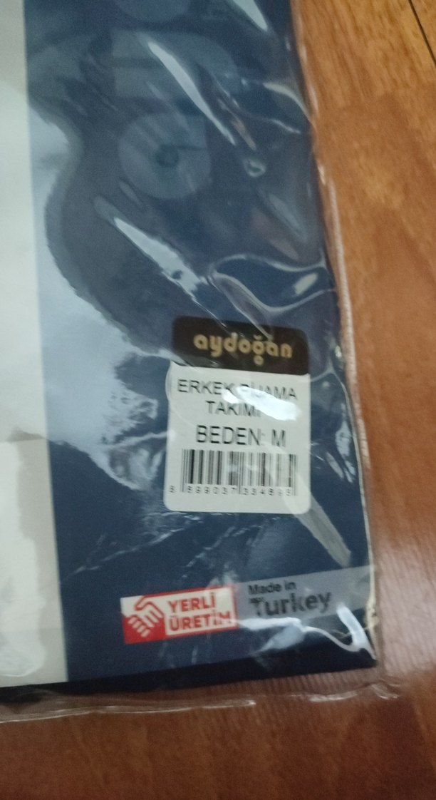 Erkek lacivert likralı Uzun Kollu Aydoğan markaPijama Takımı - Görsel 3