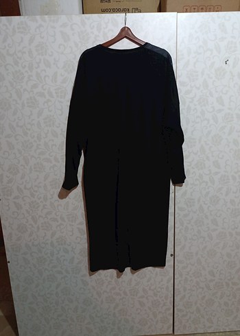 Uzun Kollu Siyah Uzun Kadın Sabahlık - Görsel 6