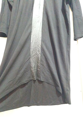 Uzun Kollu Siyah Uzun Kadın Sabahlık - Görsel 4