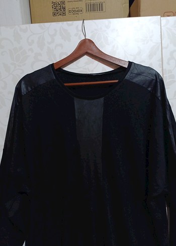 Uzun Kollu Siyah Uzun Kadın Sabahlık - Görsel 2