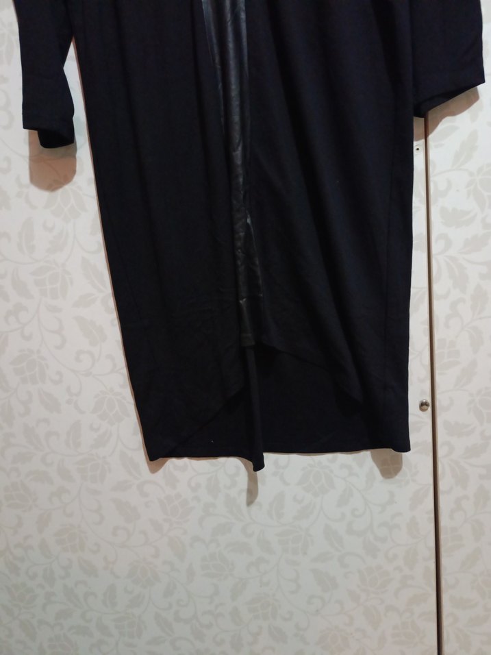 Uzun Kollu Siyah Uzun Kadın Sabahlık - Görsel 5