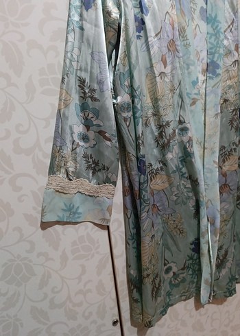 Kadın Uzun Bohem Düğmeli Kimono - Görsel 2