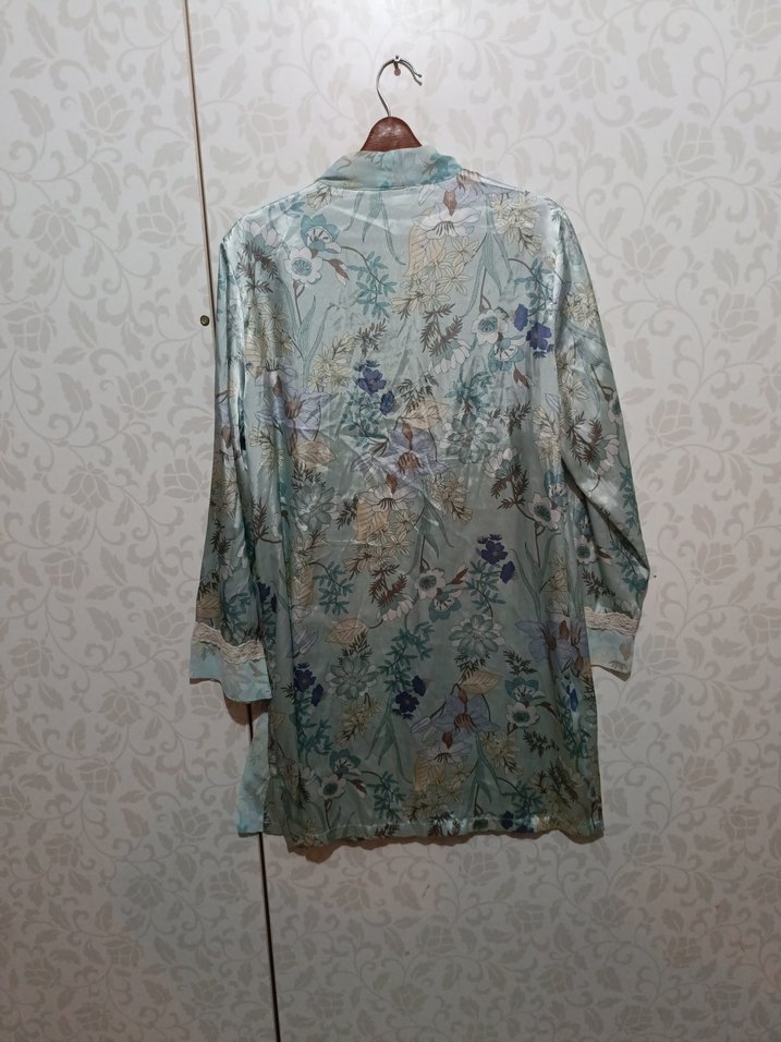 Kadın Uzun Bohem Düğmeli Kimono - Görsel 5