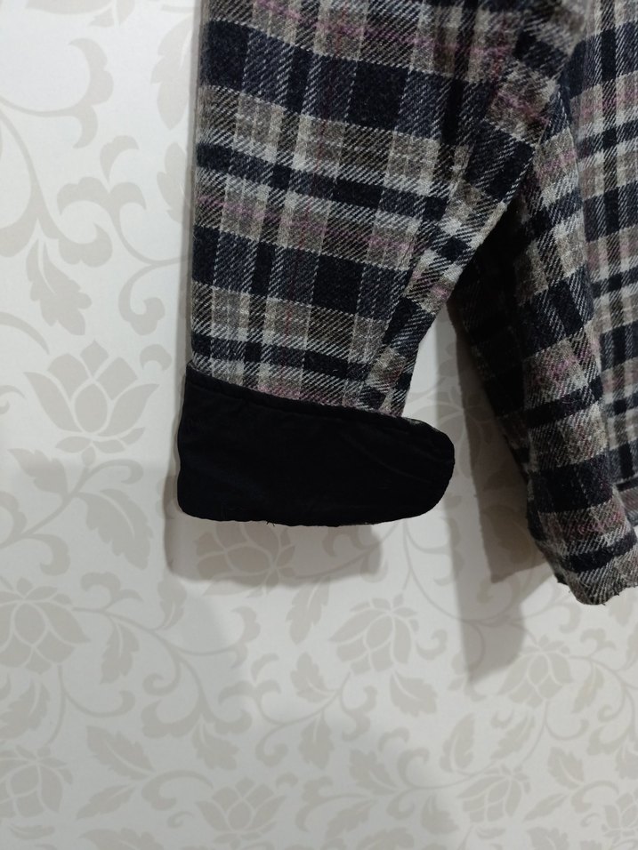 Düğmeli Ekose Desenli Erkek Gömlek - Görsel 4