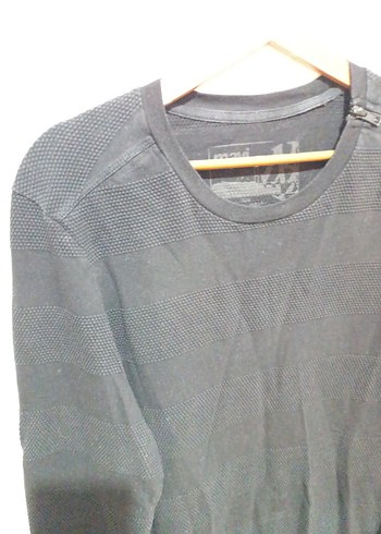 Siyah Kadın Süet Uzun Kollu Sweatshirt - Görsel 6