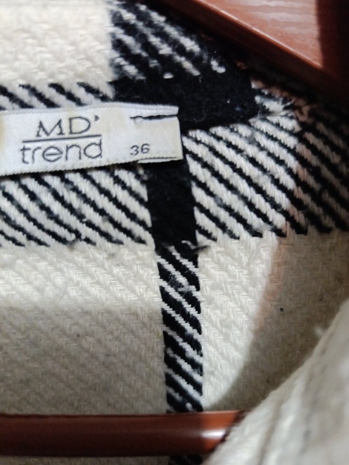 Düğmeli Gri Ekose Kadın Gömlek - Görsel 4