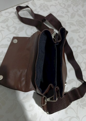 Kahverengi Tokalı Erkek Omuz Çantası yeni - Görsel 5