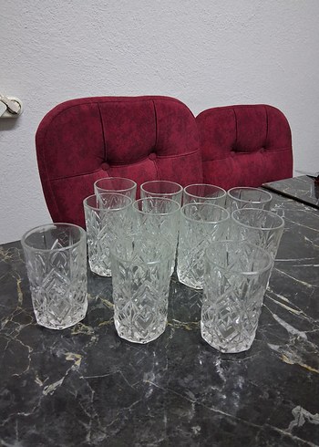 11 Parça Kristal Bardak - Görsel 3