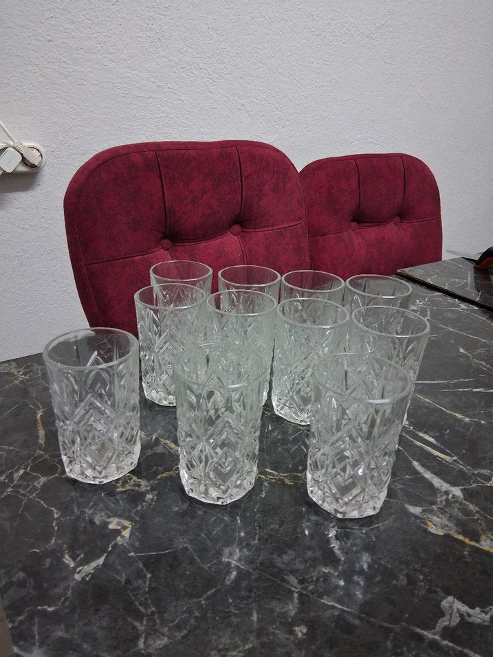 11 Parça Kristal Bardak - Görsel 3